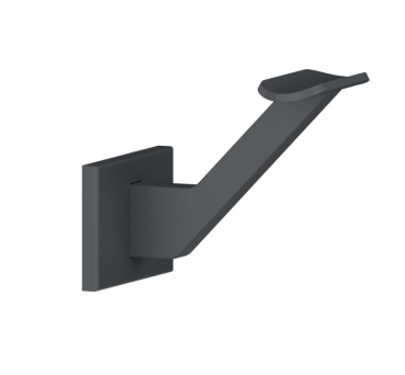 Handlaufhalter Handlaufträger Wand Holz RAL 7016 Anthrazit  42,4 rund inkl. Abdeckrosette